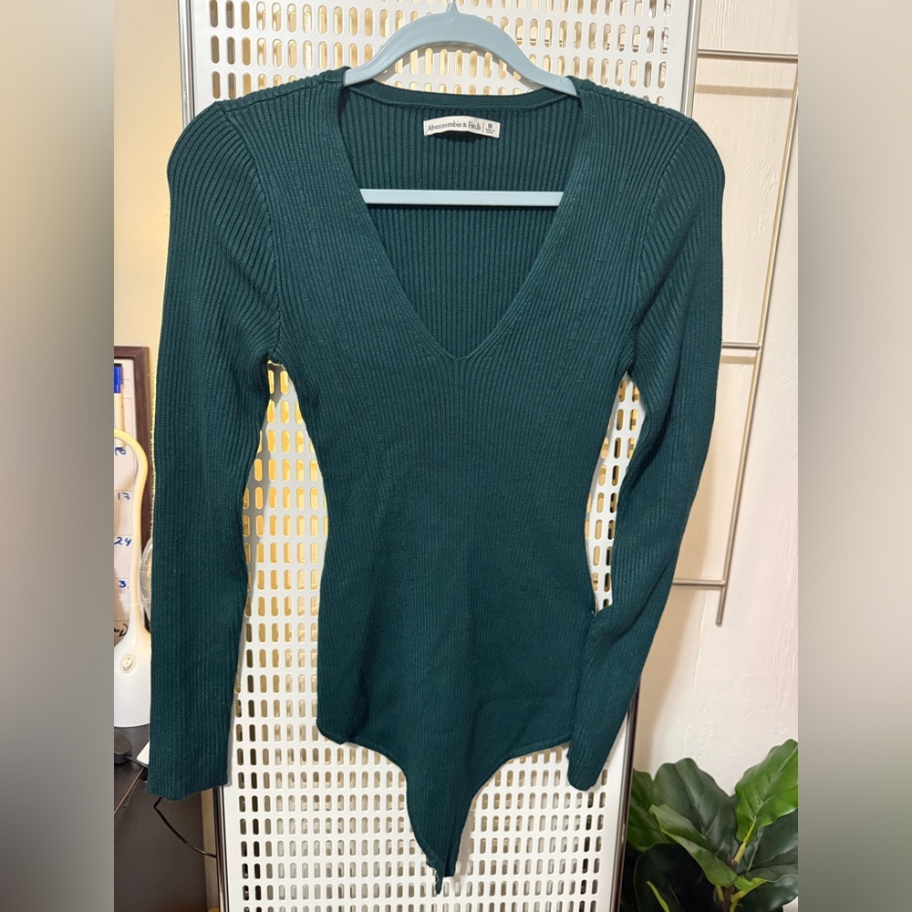 Abercrombie & Fitch Teal Ribbed Bodysuit